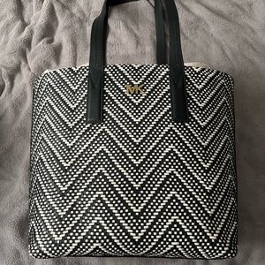 Michael Kors Black and White Chevron Tote